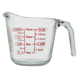 16 oz Glass Measuring Cup - Anchor - Jar Store