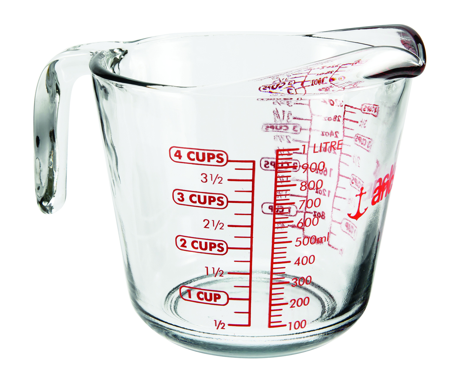 Anchor Hocking Glass Measuring Cup, 32 Oz, Clear