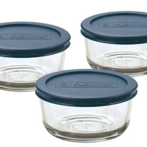 Kitchen Storage Round w/ Blue Lid 1 cup - Anchor Hocking FoodserviceAnchor  Hocking Foodservice