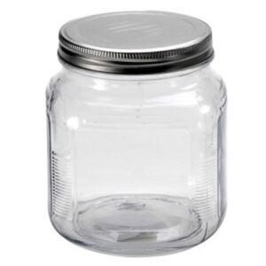 Anchor Hocking Glass Cracker Jar with Metal Lid, Clear - 1 qt