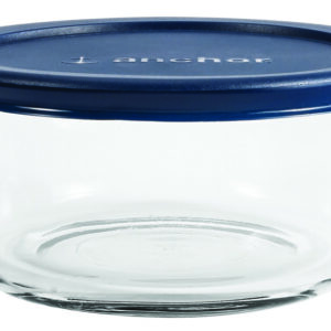 Kitchen Storage Round w/ Blue Lid 2 cup - Anchor Hocking FoodserviceAnchor  Hocking Foodservice