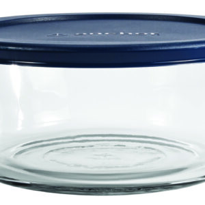 Kitchen Storage Round w/ Blue Lid 1 cup - Anchor Hocking FoodserviceAnchor  Hocking Foodservice