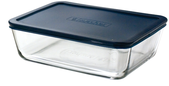 Kitchen Storage Rectangle w/ Blue Lid 11 cup - Anchor Hocking  FoodserviceAnchor Hocking Foodservice