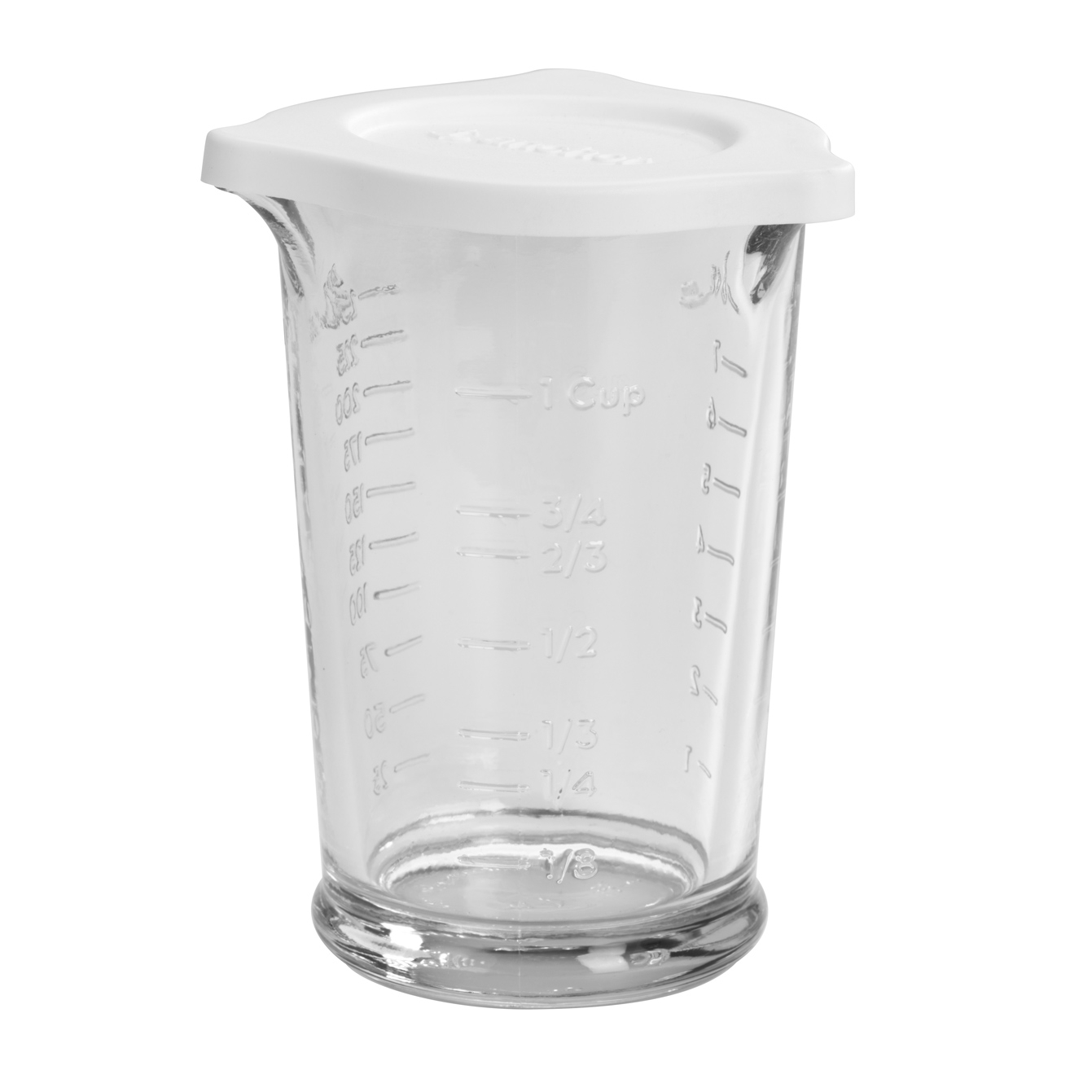 Triple Pour Measuring Glass w/ Lid 8 oz. - Anchor Hocking